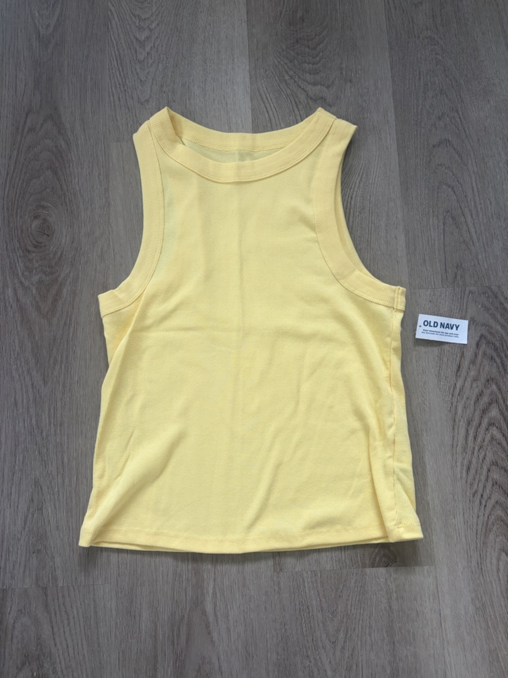 NWT Old Navy Soft Yellow Ribbed High Neck Tank